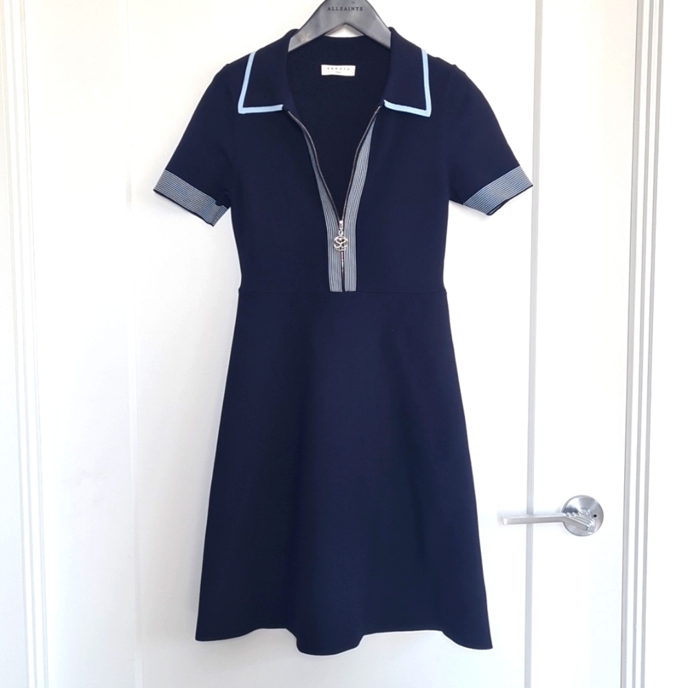 Sandro bleu A Line dress